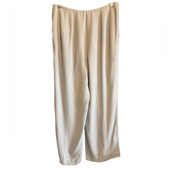 Linda Allard Ellen Tracy Light Gray Woman's Wool Straight Leg Pants, Size 12 - Picture 2 of 8